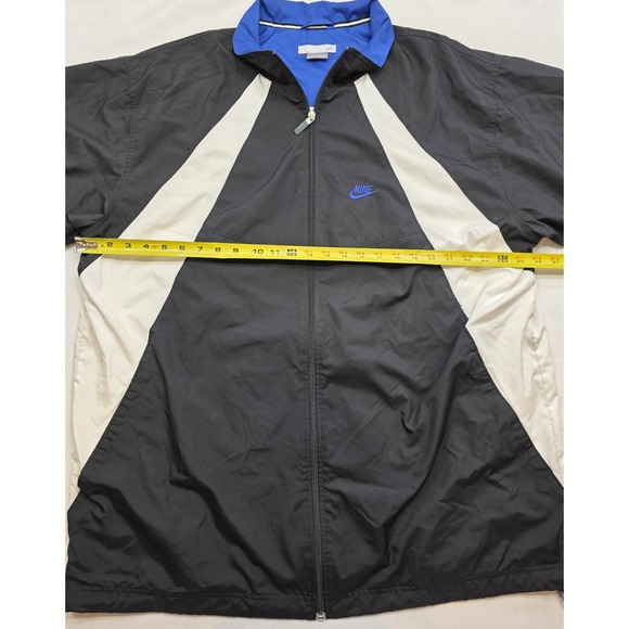 Nike‎ Men's Vintage Black, White, & Blue Full Zip Windbreaker. Size XXL - Picture 9 of 9